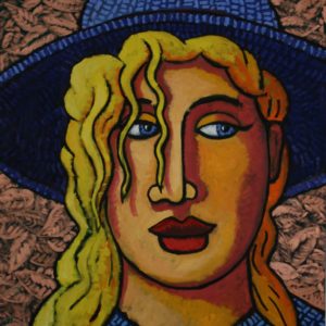Girl with blue hat